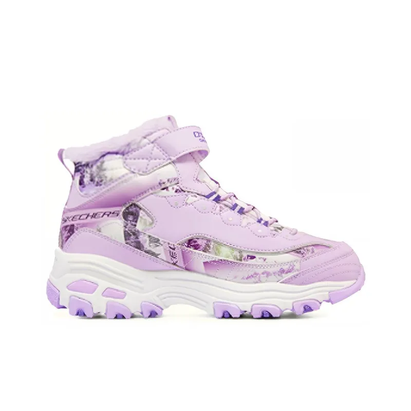 Skechers Slip Resistant Cushioning Wear Resistant Kids Lifestyle Shoes Purple White Teenagers-1