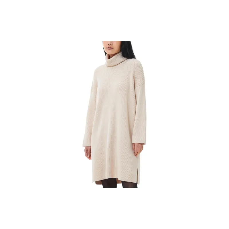 BARBOUR Stitch Dress Long-Sleeved Dresses Women's Beige-1