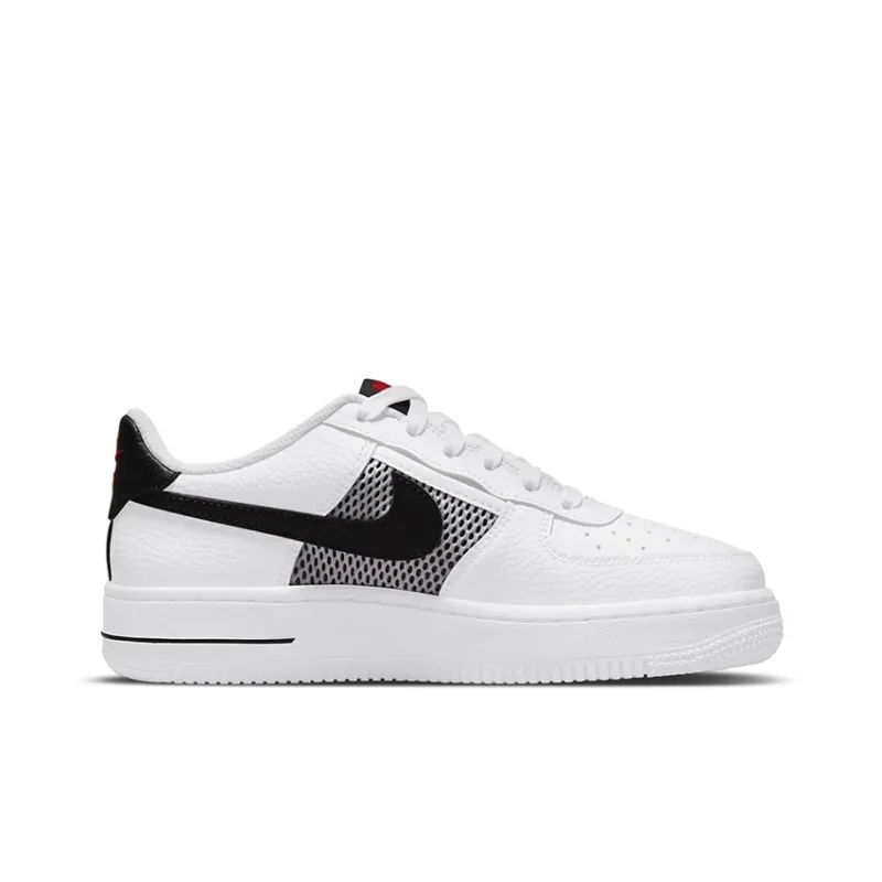 Nike Air Force 1 Low Mesh Pocket White Black GS-1