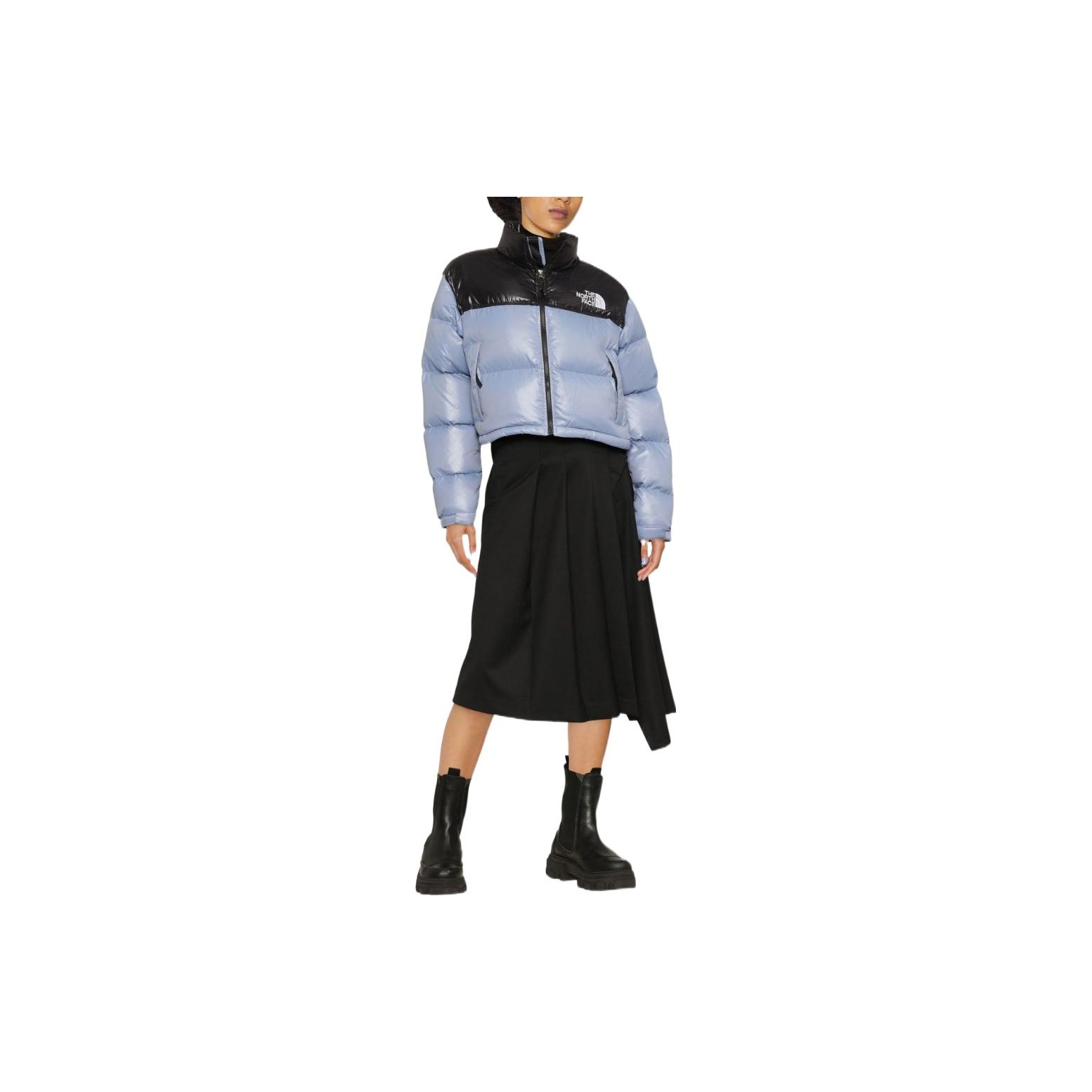 THE NORTH FACE Women's Nuptse Short Jacket Folk Blue XXL
