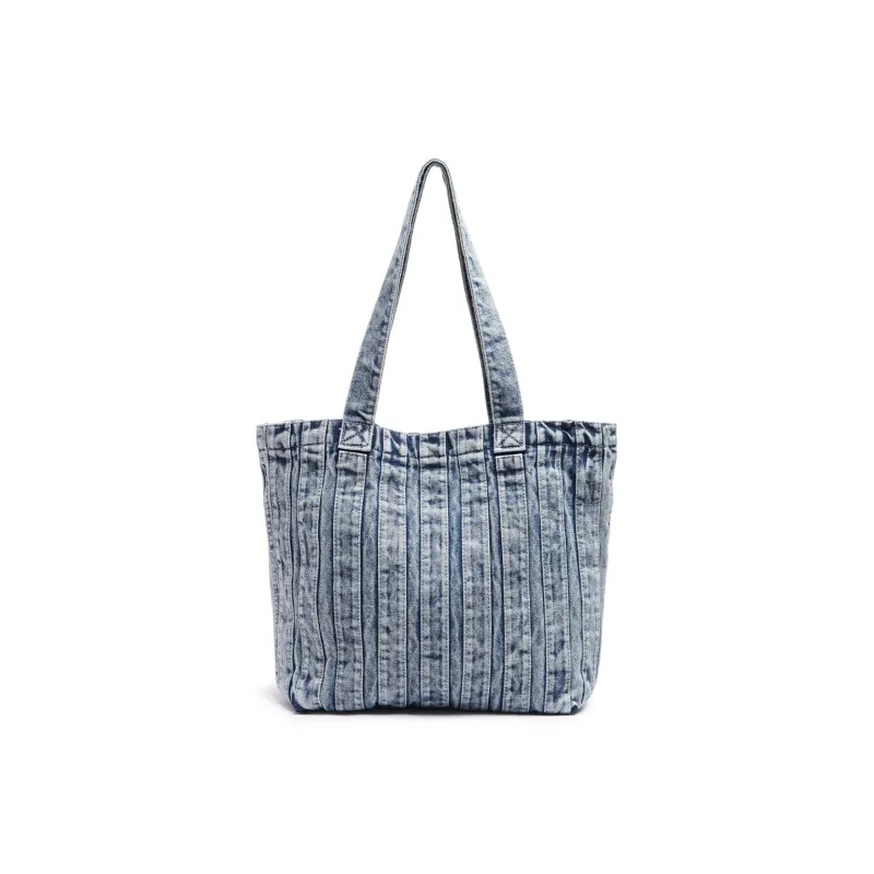 Dubaolu Fabric Shoulder Bag Tote Regular Women's Blue White-4
