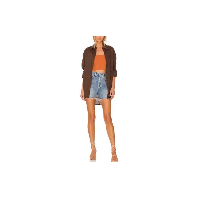 FREE PEOPLE Tank Tops Women's Orange-1
