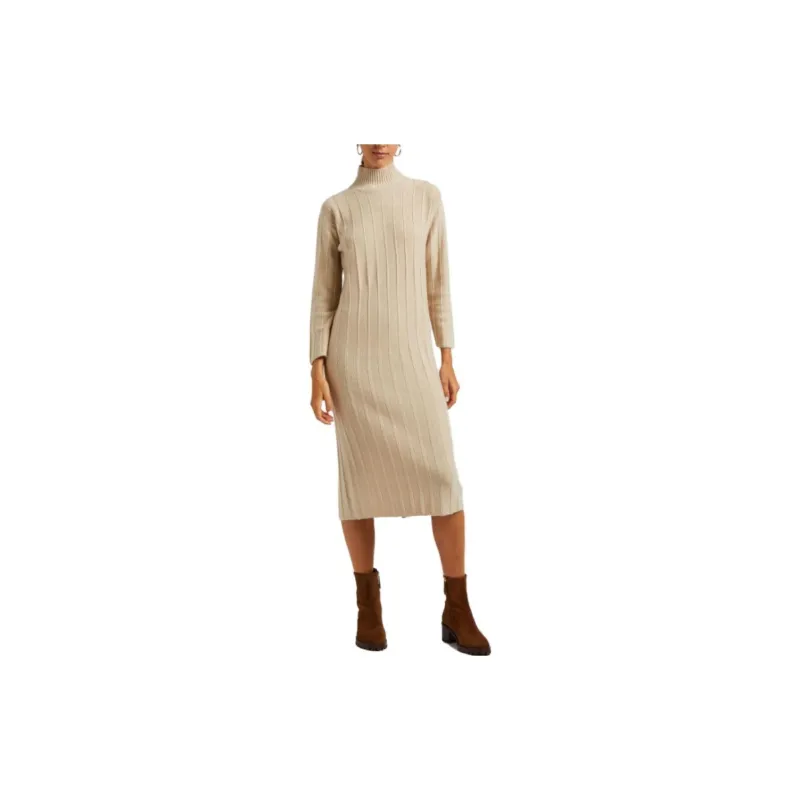 MaxMara Long Sleeved Dress Women's Beige-1
