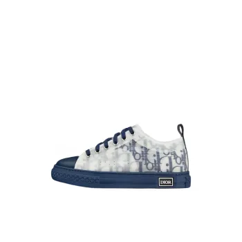 DIOR B23 Abrasion Resistant Low Top Skateboard Shoes Blue White Kids'