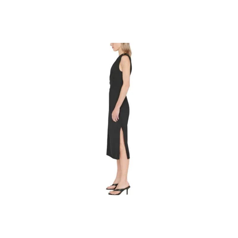 FRAME SS23 Sleeveless Dress Women's Black-1