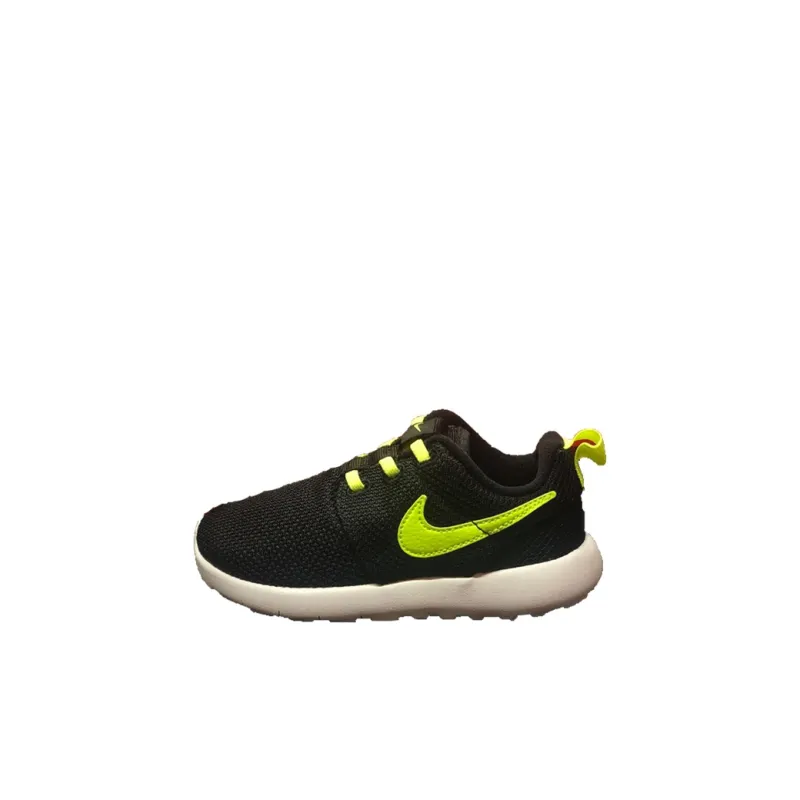 Nike Roshe One Low Top Running Shoes Black Green Infant And Toddler-0