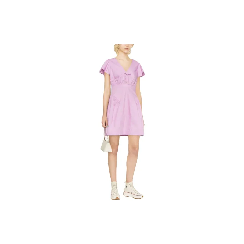 PINKO SS23 Short Sleeved Dress Women's Pink-1