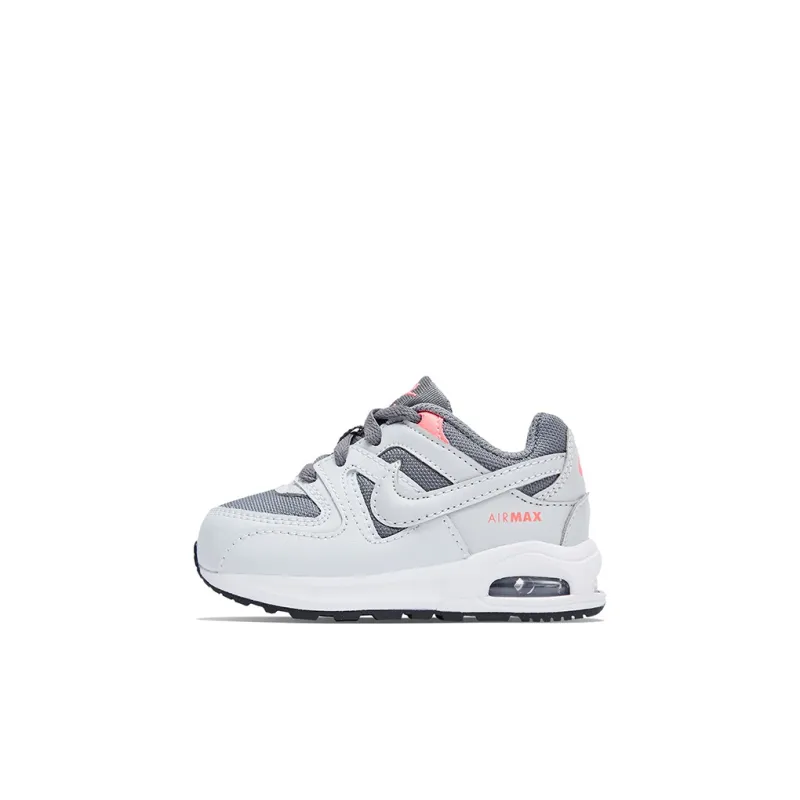 Nike Command Fle Slip Resistant Cushioning Abrasion Resistant Rebound Breathable Low Top Toddler Shoes Gray White Baby-0