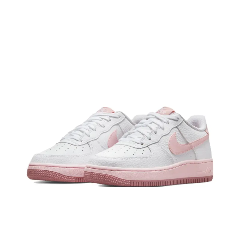 Nike Kids Air Force 1 "White/Pink Foam" Sneakers-3