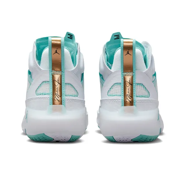 Jordan 37 'GUO' High Top Children's Basketball Shoes White Mint Blue Asian Version Unisex-3