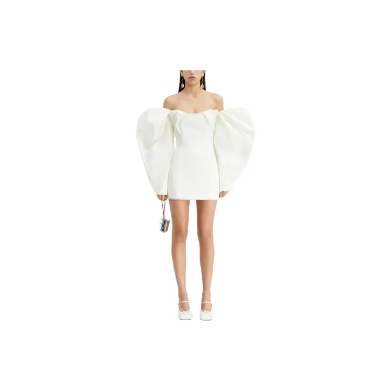 Jacquemus La Robe Taffetas Dress Light Pink-7