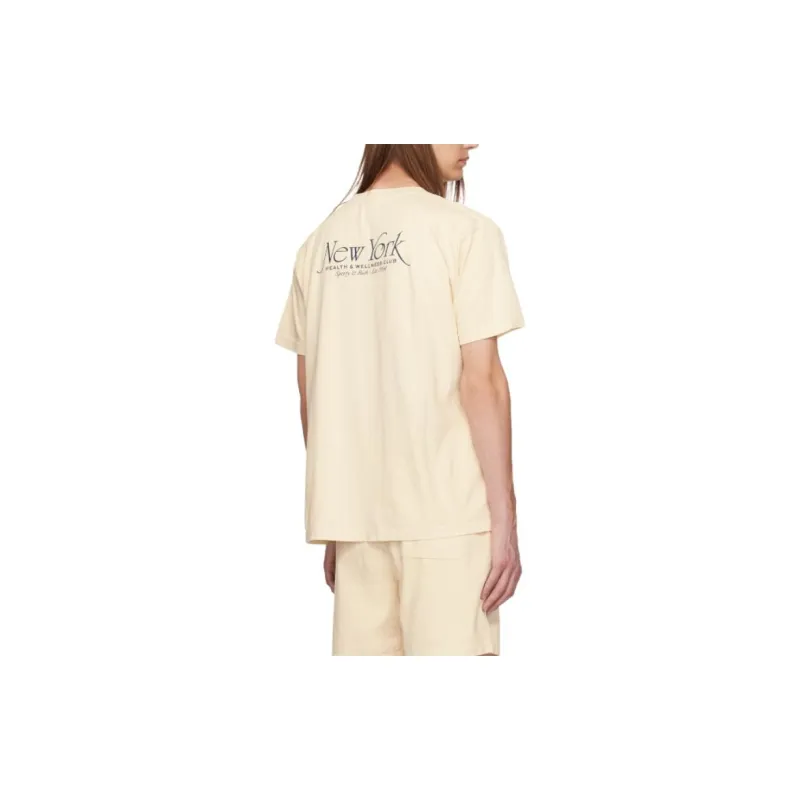 SPORTY & RICH Logo Printed Crewneck T Shirt-1