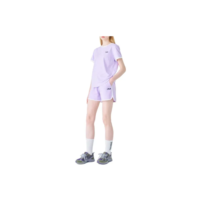 FILA Casual Shorts Women's Light Purple-4