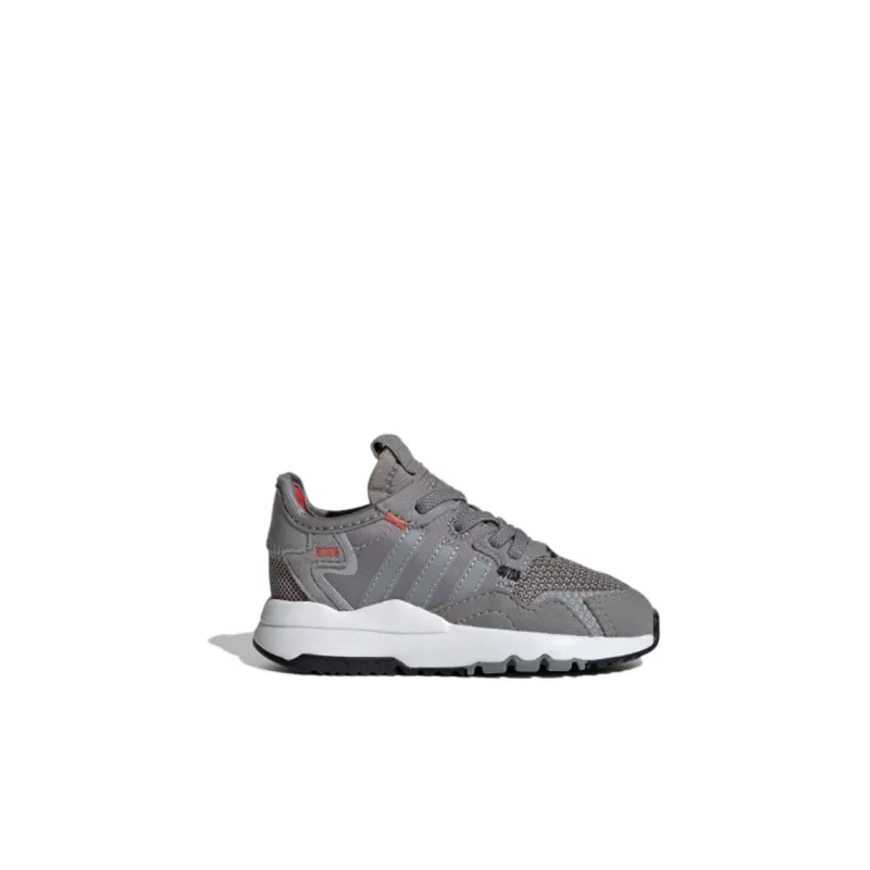 Adidas Originals Nite Jogger Breathable Mid-Top Toddler Shoes Gray Infant And Toddler-1