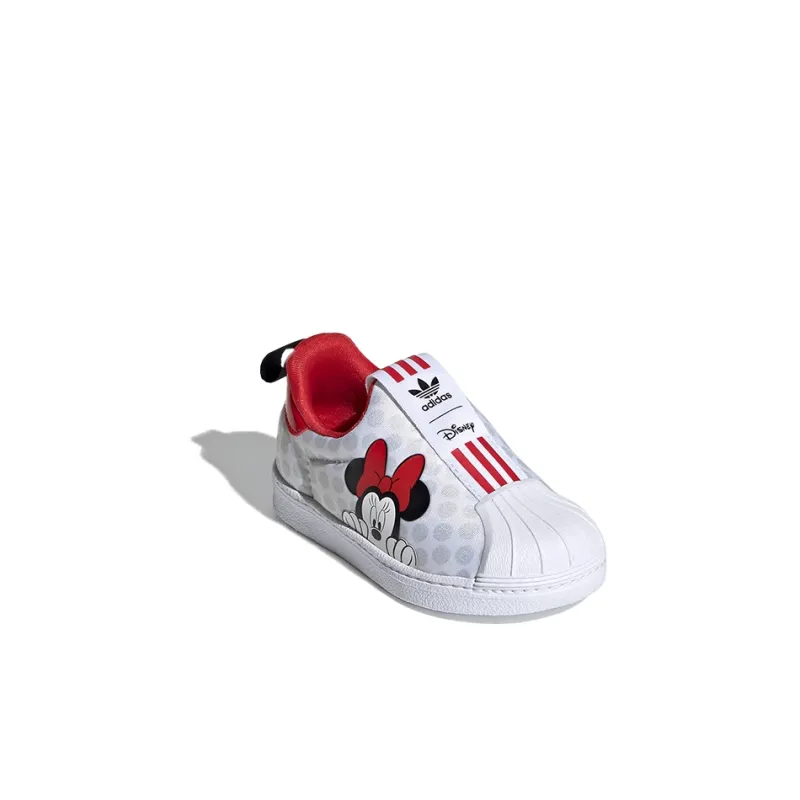 Adidas Originals SUPERSTAR Breathable Low Top Toddler Shoes White Red Infant And Toddler-2