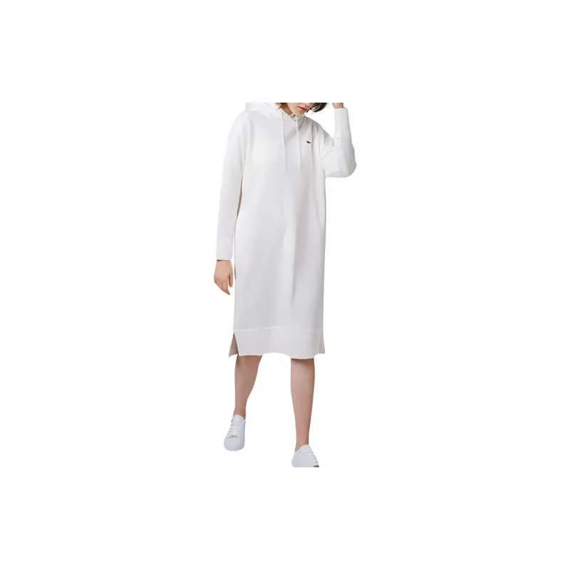 LACOSTE Long-Sleeved Dresses Women's White-2