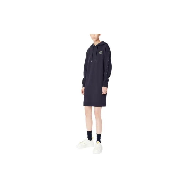 ARMANI EXCHANGEAE x SMILEYWORLD ARMANI EXCHANGE X SmileyWorld FW22 Long-Sleeved Dresses Women's Marine Blue-3