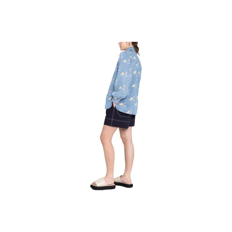 GANNI Shirts Women's Blue-3