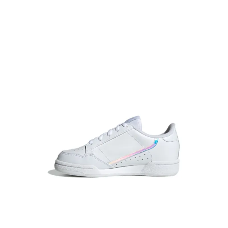 Adidas Originals Continental 80 C Low Top Kids' Skateboarding Shoes White Blue Children Aged 3 7 Years Old-0