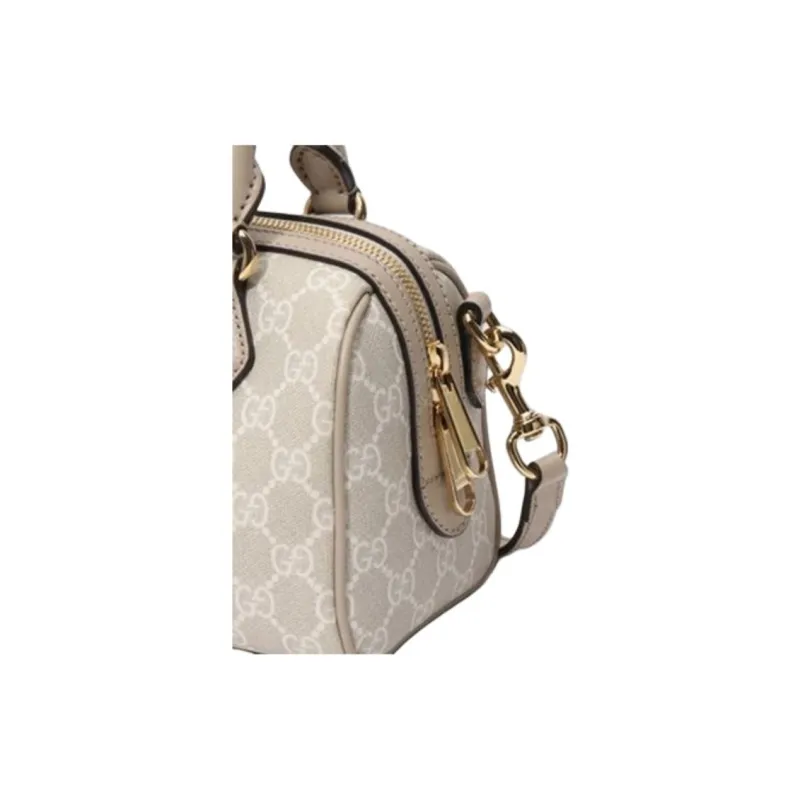 GUCCI Ophidia GG Supreme Canvas With Leather Shoulder Bag Crossbody Bag Handbag Mini Women's Beige & White-3