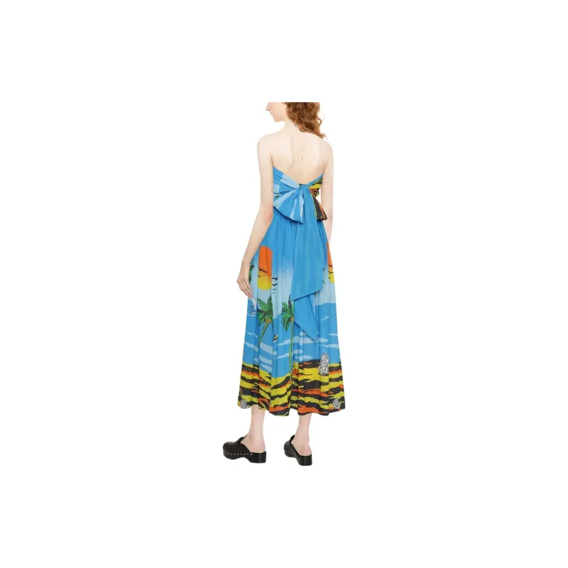 GANNI Sleeveless Dresses Women's Multicolor-3