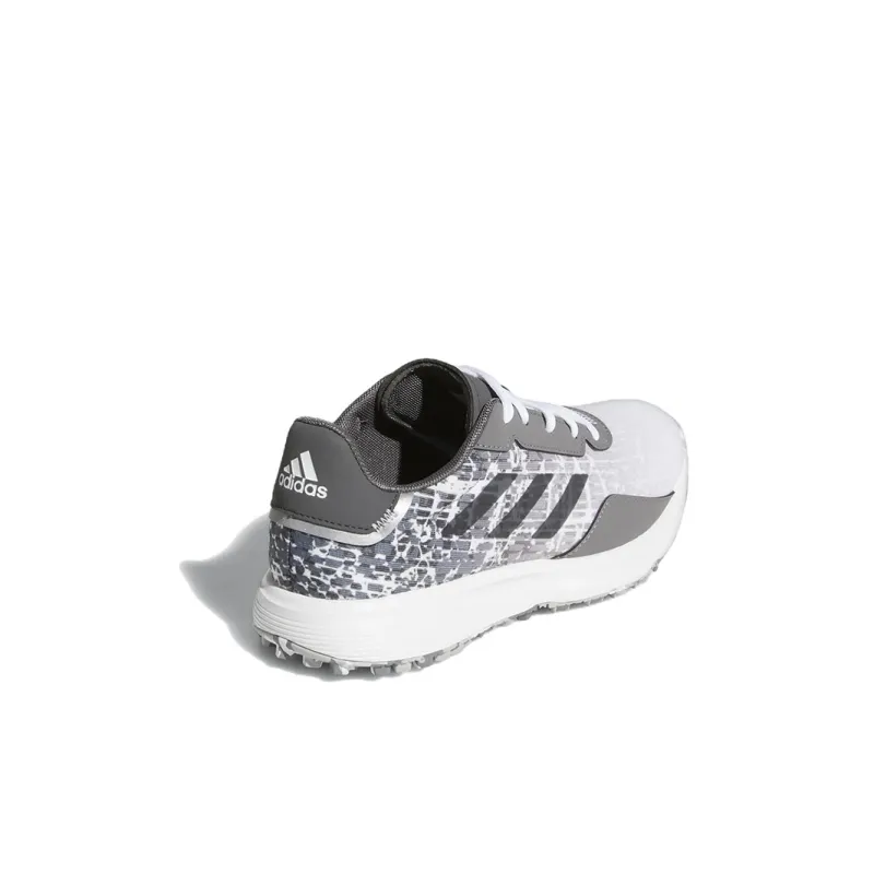 Adidas S2G Juniors' Spikeless Golf K Abrasion Resistant Kids' Training Shoes White Gray Kids'-3