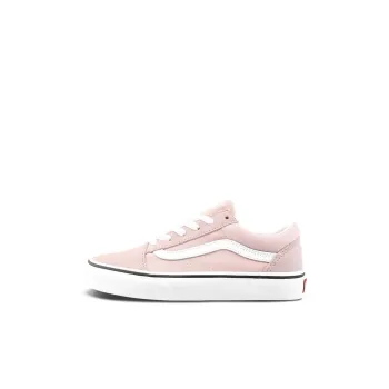 Vans Old Skool Low Top Skateboard Shoes Pink White Children Aged 3 7 Years Old