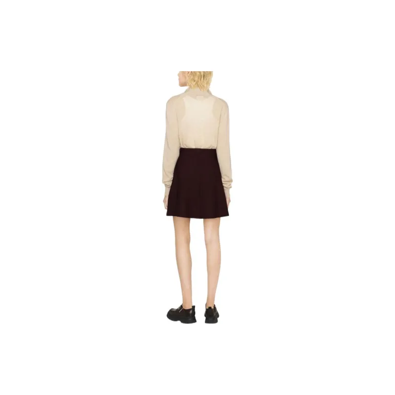 THEORY Casual Short Skirts Women's Red Brown-2