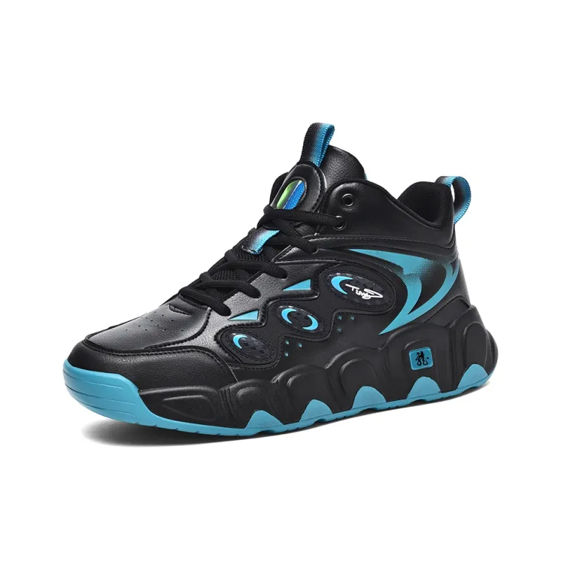 MUSHILANDI Height Increasing Thermal Mid Top Basketball Shoes Men's Black-0