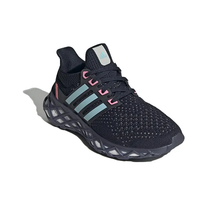 Adidas Ultraboost DNA Wear-Resistant Mid-Top Kids' Running Shoes Black Blue Teenagers-2