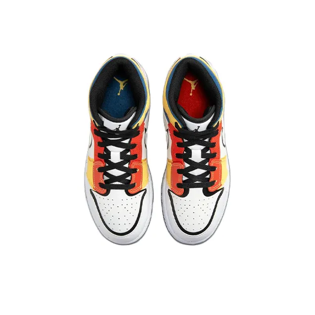 Jordan 1 Mid Multi-Color Canvas GS US Kids 5.5Y - POIZON