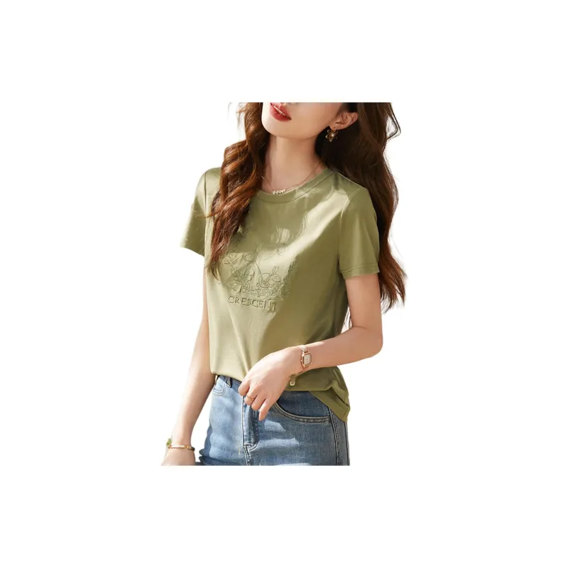 Mo Han Yi Mei T Shirt Women's Green-1