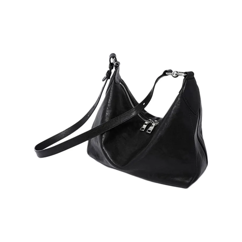 FION Vegetable Tanned Cow Leather Shoulder Bag Regular Women's Multicolor-5