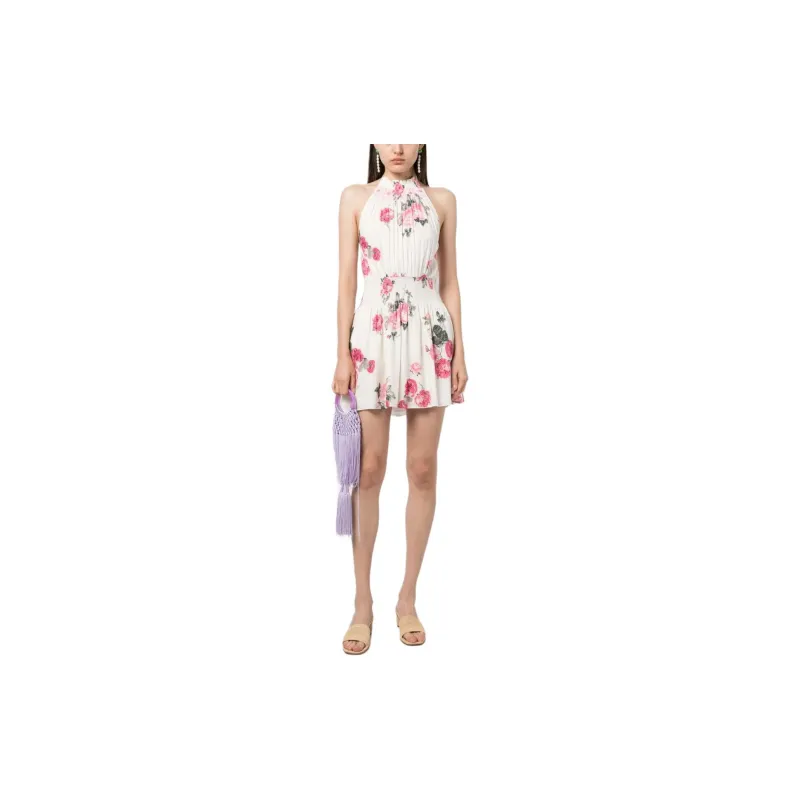 LOVESHACKFANCY Firely Rose-print Cotton Midi Dress-1