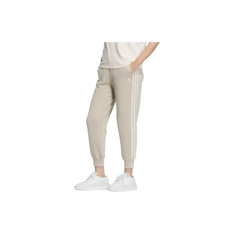 Adidas Knitted Sports Pants Women's Beige-1