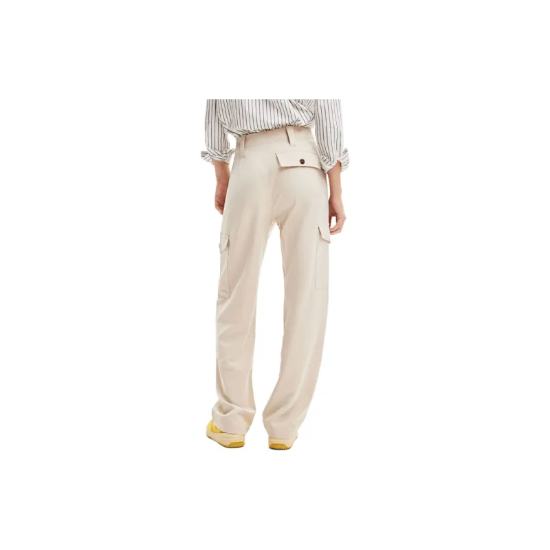 Desigual Cargo Pants Women's Beige-2