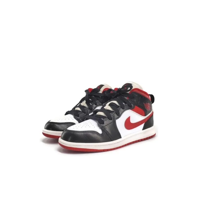 Jordan 1 Mid PS Black Gym Red-2