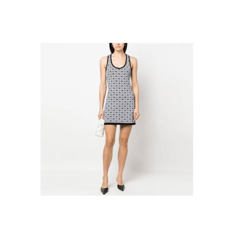 MIU MIU SS23 Sleeveless Dress Women's Black-5