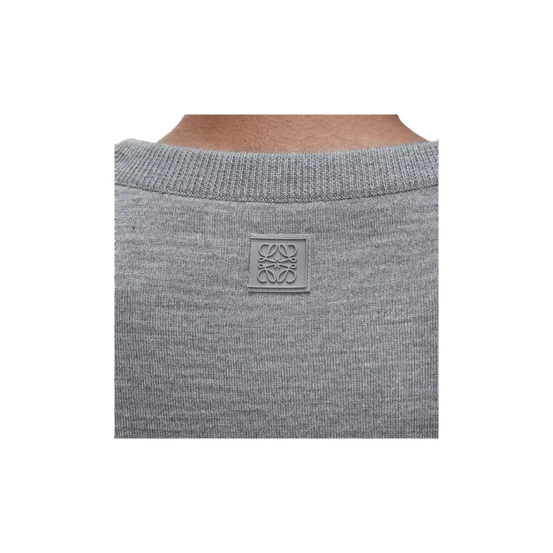 LOEWE Trapeze Vest In Wool Grey-5
