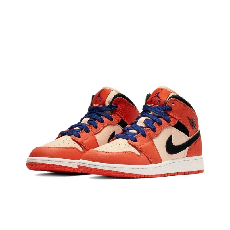 Jordan 1 Mid Team Orange Black GS-2