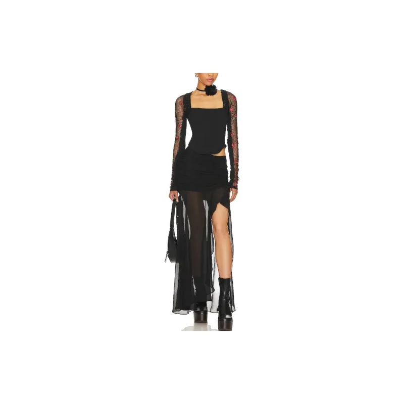 FREE PEOPLE T-Shirt Women's Black-1