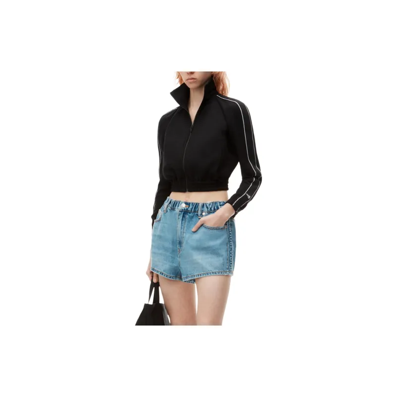 Alexander Wang FW24 Denim Shorts Women's Light Blue-4