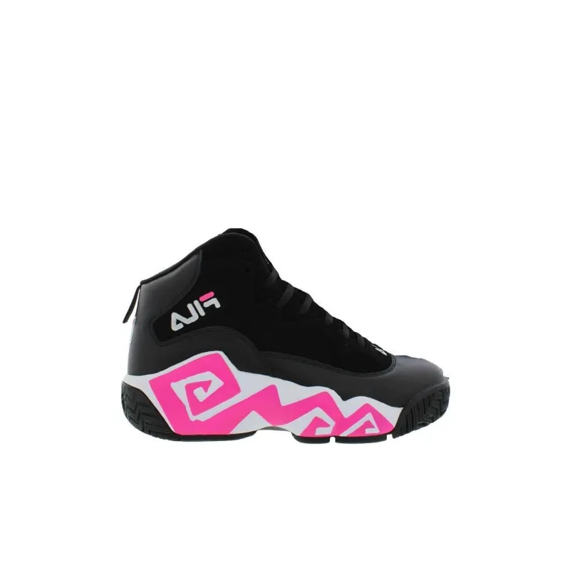 FILA KIDS MB Abrasion Resistant Breathable Mid Top Children's Basketball Shoes Black Kids'-1