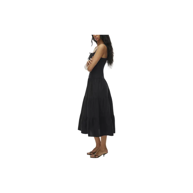 ARITZIA Sunday Best Strudel Poplin Maxi Dress Slip Dresses Women's Black-4