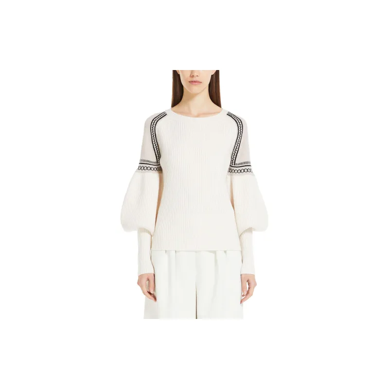 MaxMara Ribbed knit Panelled Jumper-1