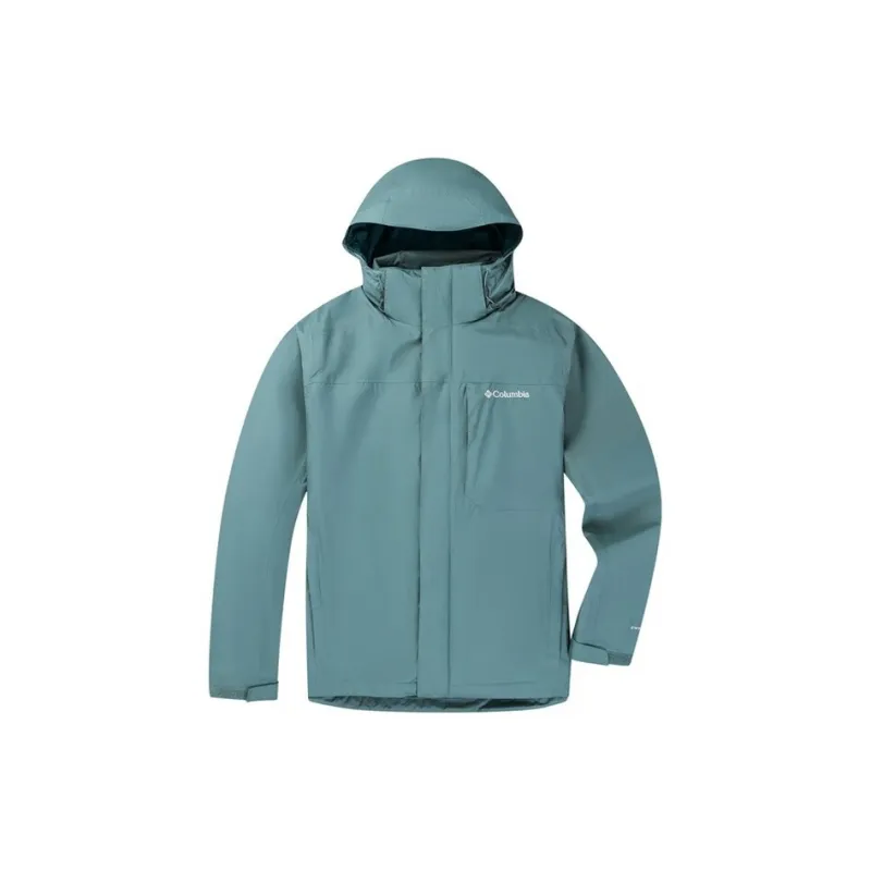Columbia City Outdoor Collection Windbreaker Jackets Men Cyan-1