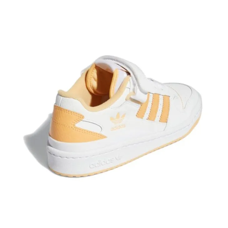 Adidas Originals FORUM Low J Low Top Kids' Skateboarding Shoes White Yellow Teenagers-3