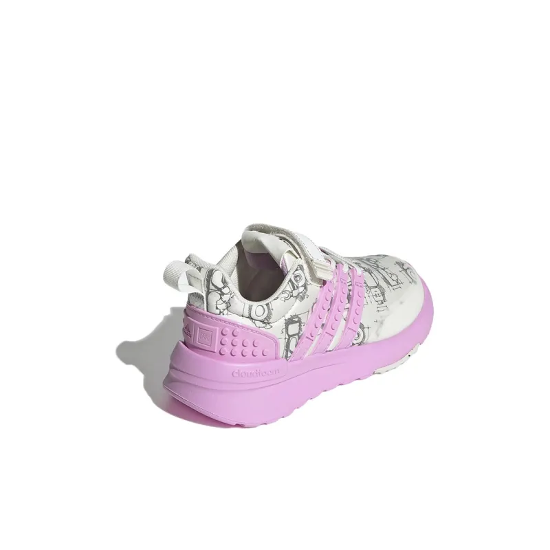 adidas LEGO X Racer TR Little Kid 'Off White Bliss Lilac'-3