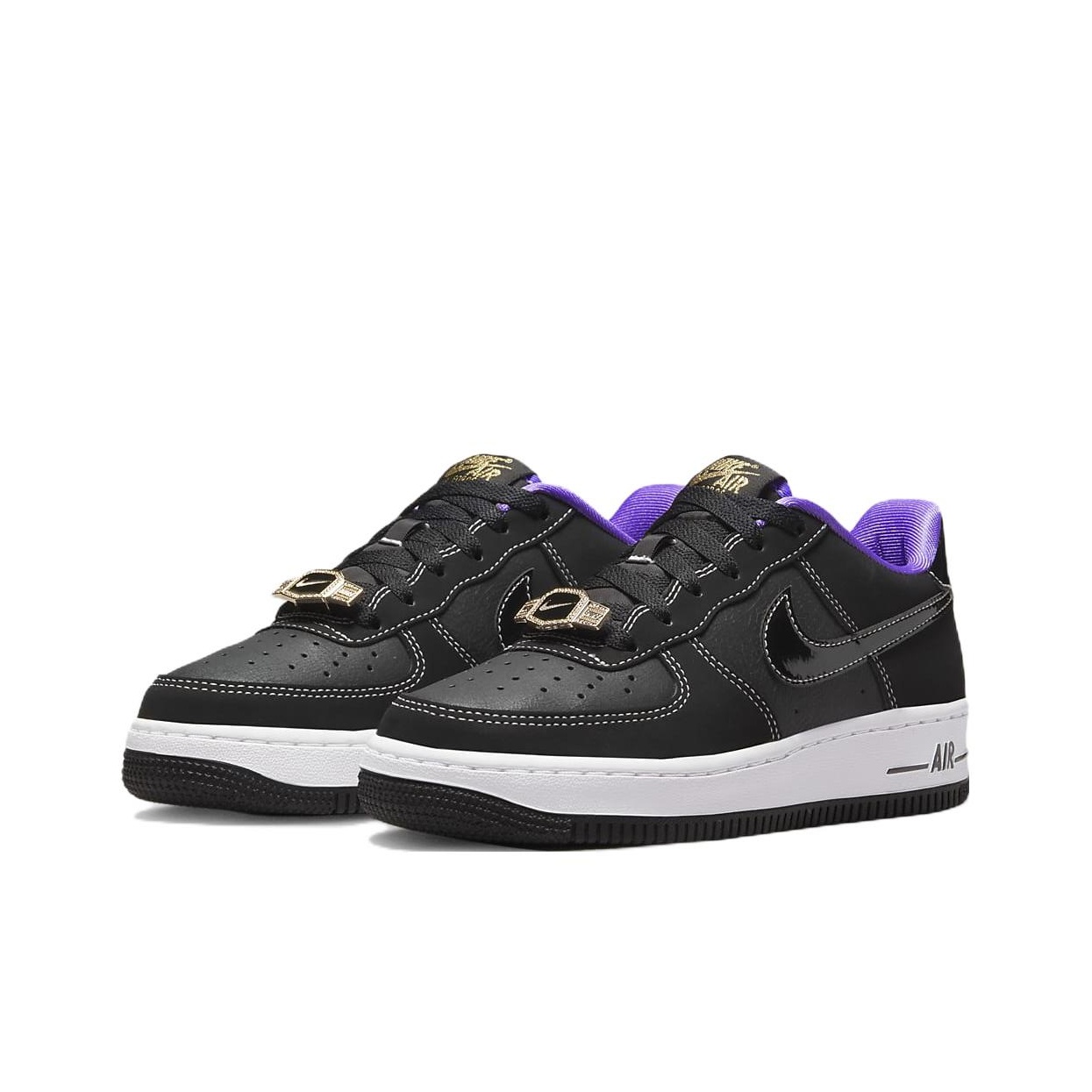 Nike air force black purple best sale