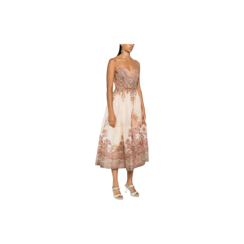 Zimmermann Illustration Draped Mini Dress-3